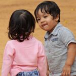 Children in a conversation